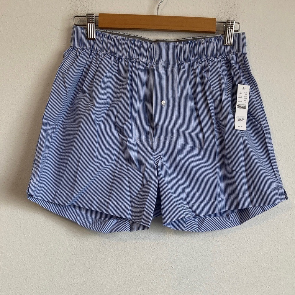 J. Crew Men's Woven boxers Small Stripe Royal Blue - Picture 2 of 5